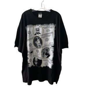 Vintage Tupac 2Pac Shakur 90s Rap T Shirt Men’s Size 3XT Black Baggy Y2K Urban